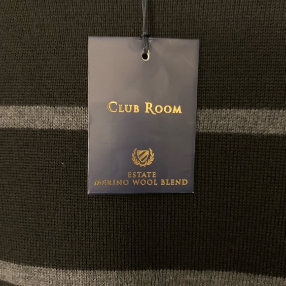 NWT - Club Room Merino Wool Striped Sweater - Picture 3 of 4